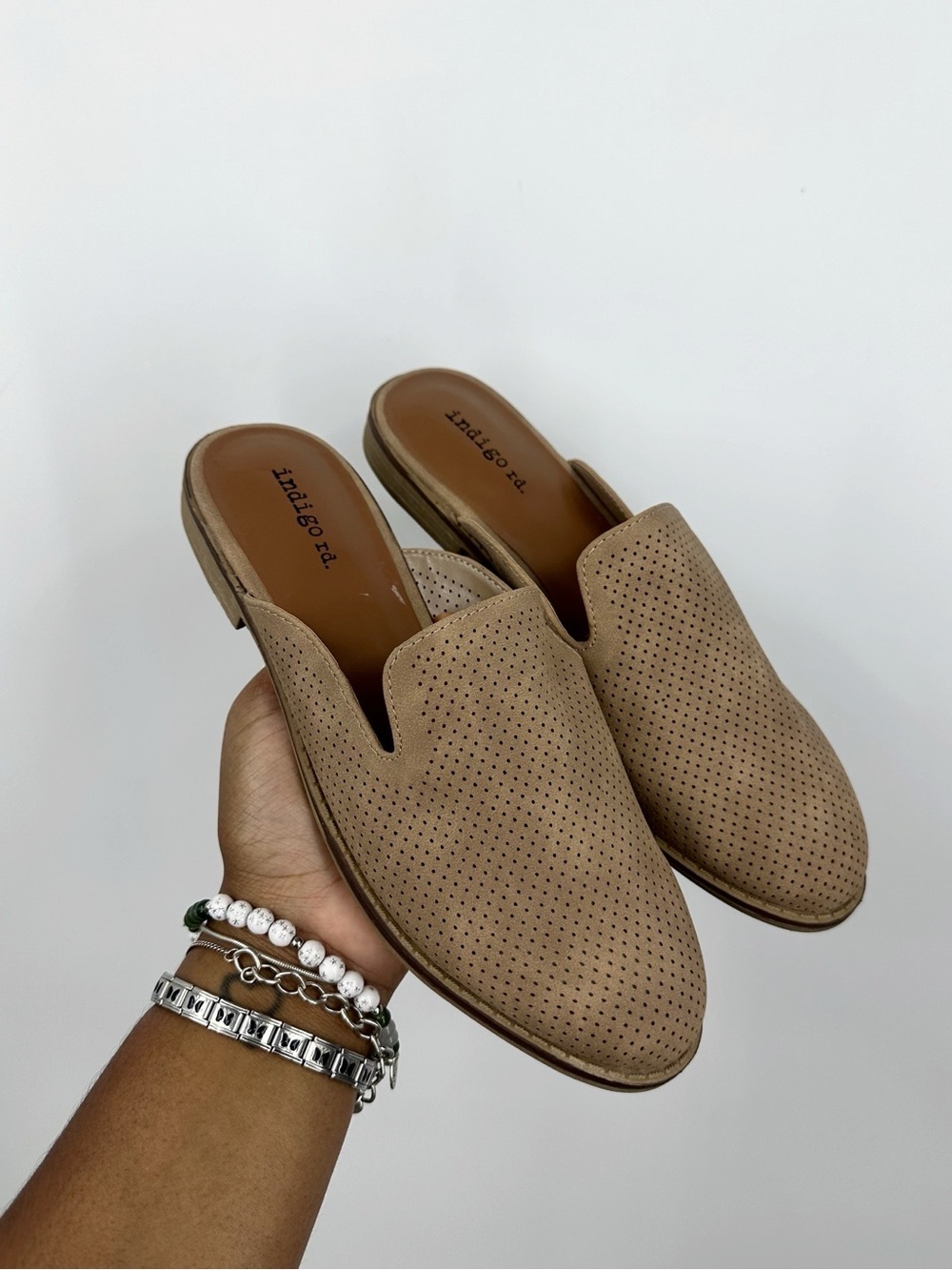 Indigo Road Tan Boho Flat Loafers Shoes Women's Size 7